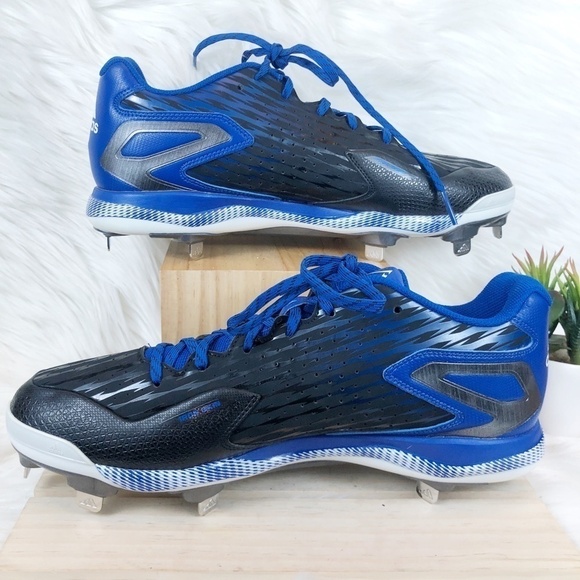 Adidas PowerAlley 3 Core Blue Baseball Cleats - Picture 7 of 7